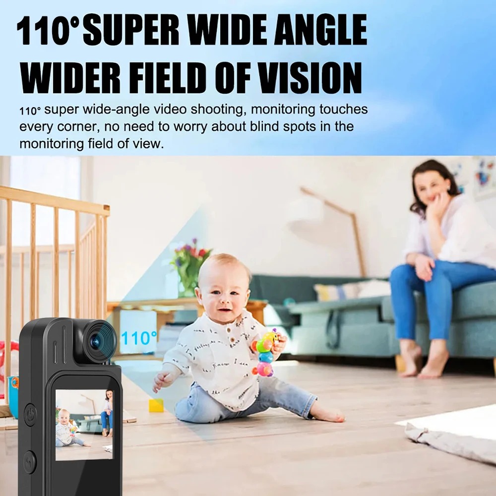 Mini Body Camera 1080P HD Sports Camera Infrared Night Vision Digital Video Recorder 1.3 Inch Bodycam Police Small Camcorder - Image 4