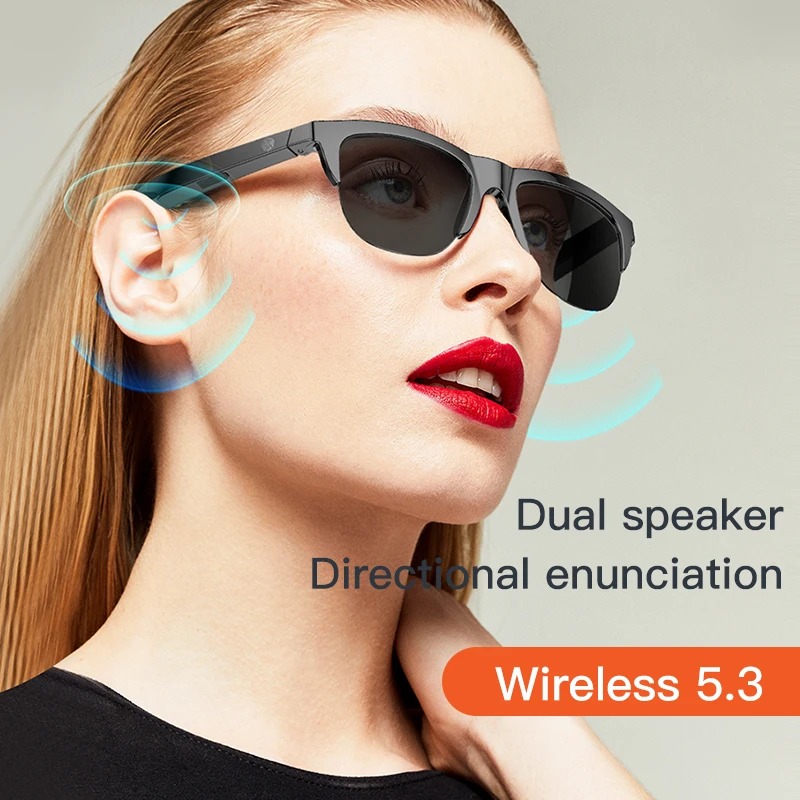 Smart Bluetooth V5.3 Sunglasses Glasses Call Outdoor Sports Headphones HIFI Black Technology Anti-touch UV For Men And Women - Image 4