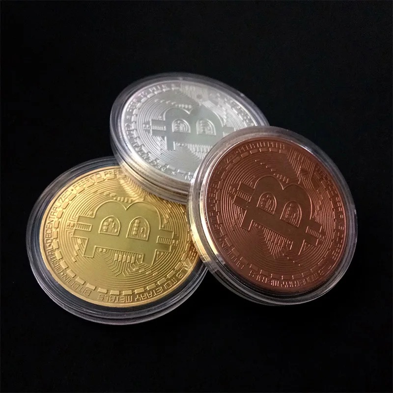 Gold Plated Bitcoin Coin Collectible Art Collection Gift Physical Commemorative Casascius Bit BTC Metal Antique Imitation - Image 5