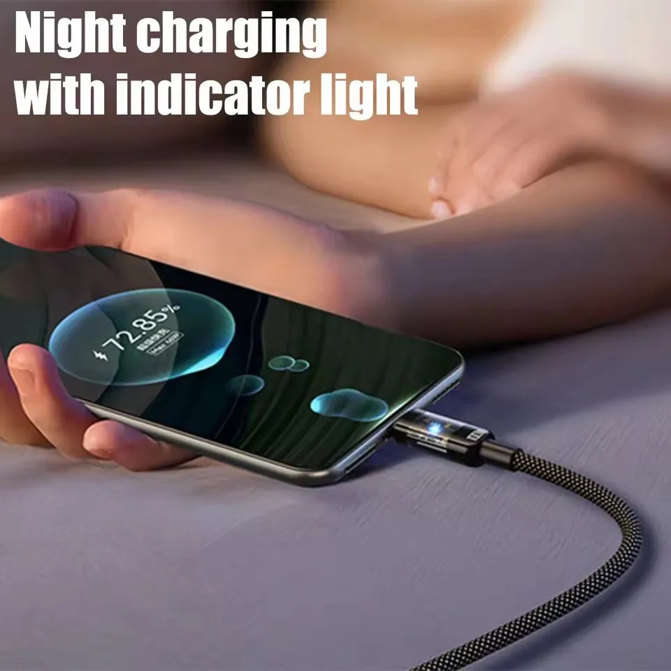 240W Nylon USB Type-C Super Fast Charging Cable with LED Digital Display - Image 6