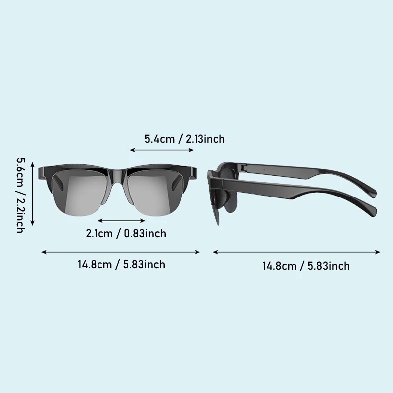 Smart Bluetooth V5.3 Sunglasses Glasses Call Outdoor Sports Headphones HIFI Black Technology Anti-touch UV For Men And Women - Image 3