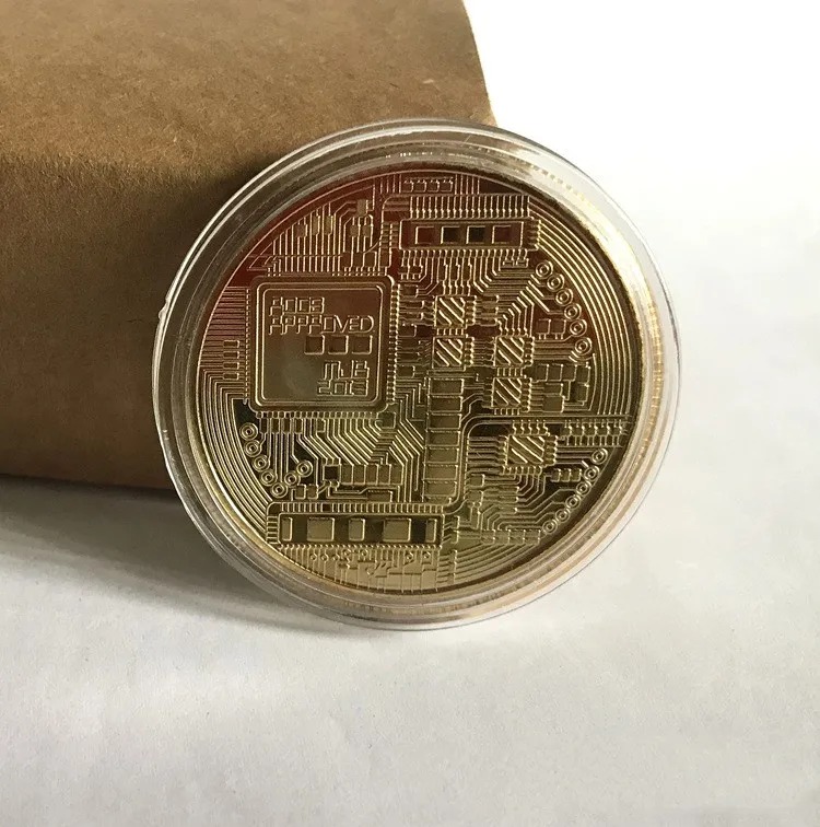 Gold Plated Bitcoin Coin Collectible Art Collection Gift Physical Commemorative Casascius Bit BTC Metal Antique Imitation - Image 6
