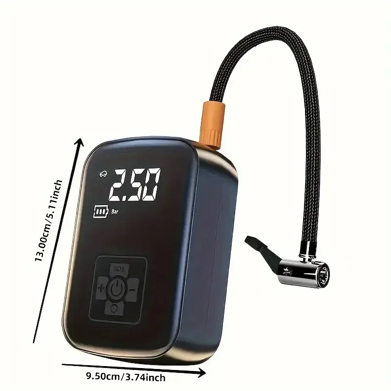 Wireless Car Air Compressor Air Pump Electric Tire Inflator Pump for Motorcycle Bicycle AUTO Tyre with Digital Display - Image 2