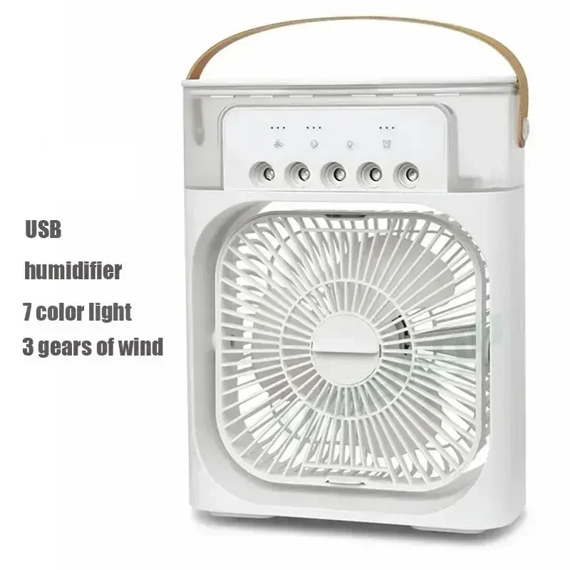 3 In 1 New Fan Air Conditioner Household Small Air Cooler LED Night Light Portable Humidifier Air Adjustment Fan Office Home Fan - Image 7
